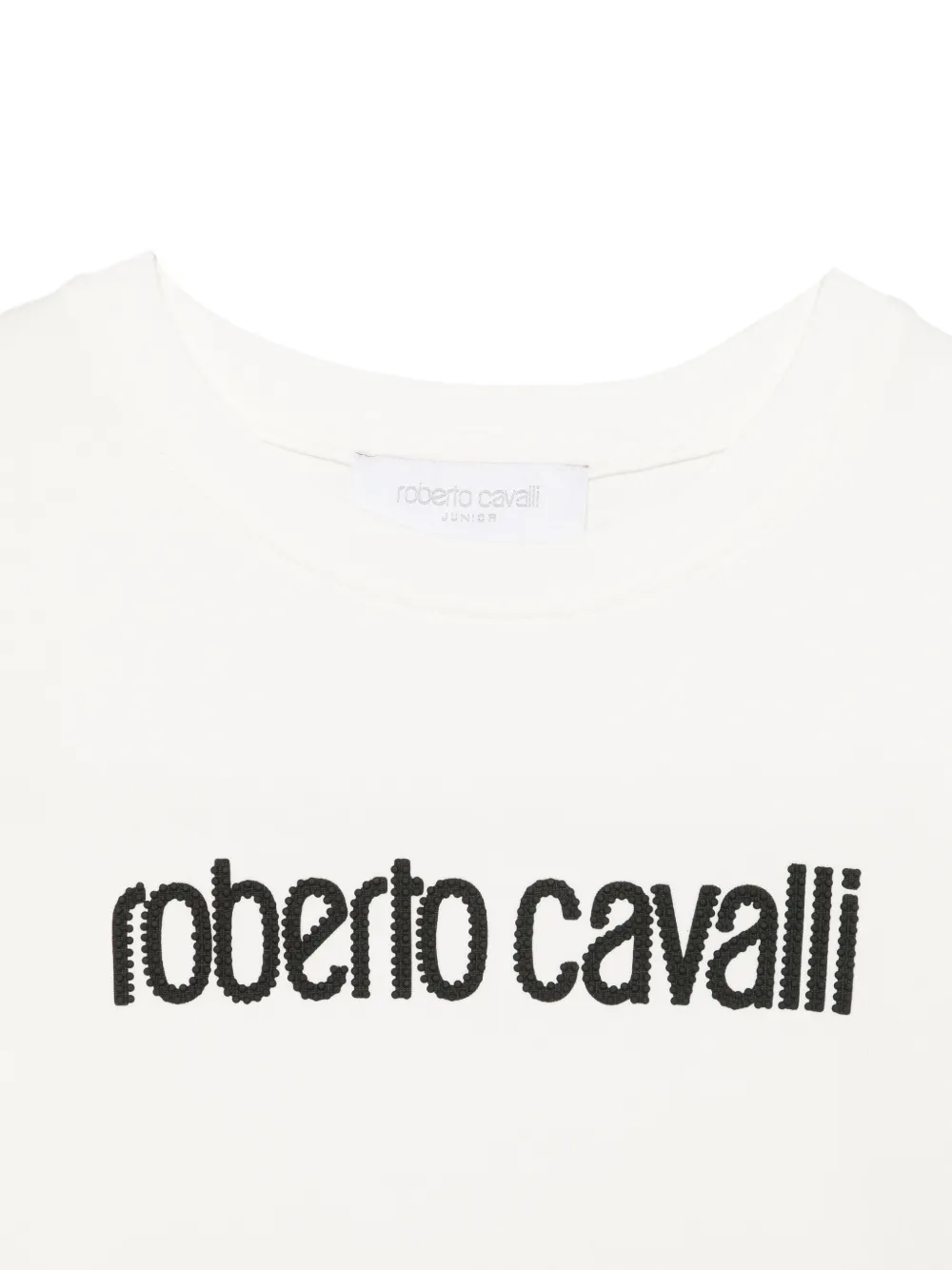 Roberto Cavalli Junior T-shirt met logo Wit
