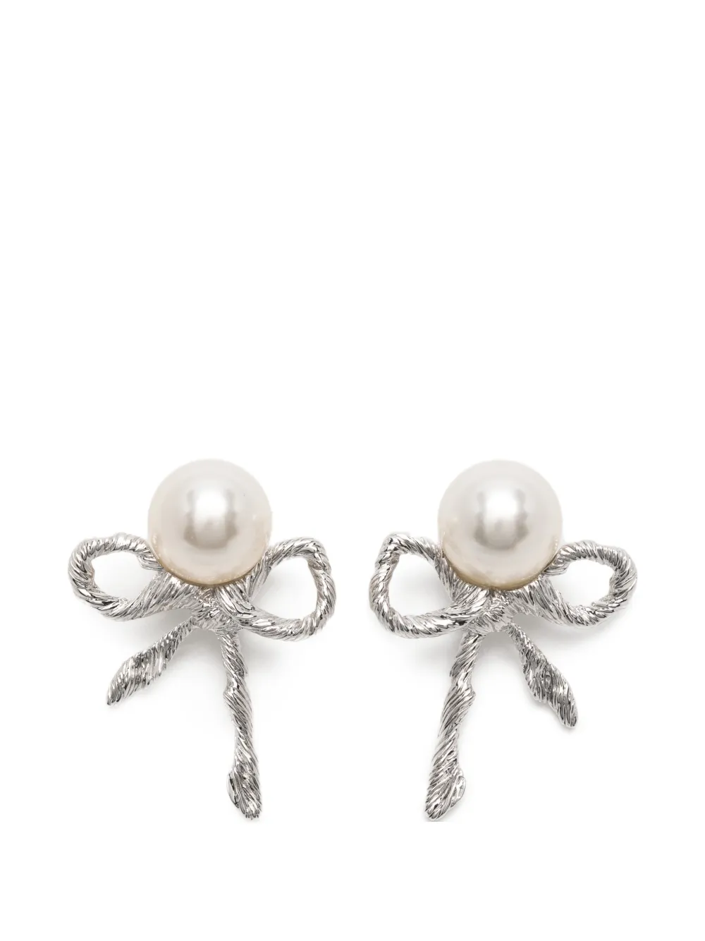 YVMIN Twisted Rope Bow earrings - Silver