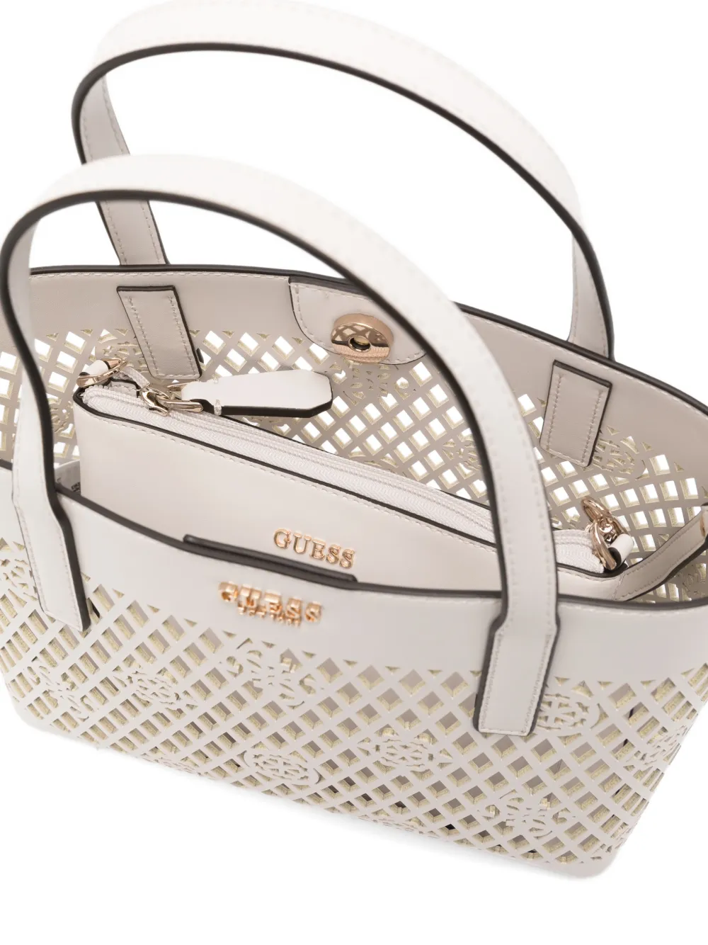GUESS USA Letty mini-shopper met uitgesneden details Beige