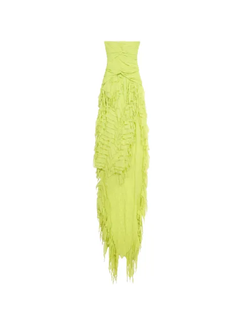 Blumarine vestido largo con diseño fruncido