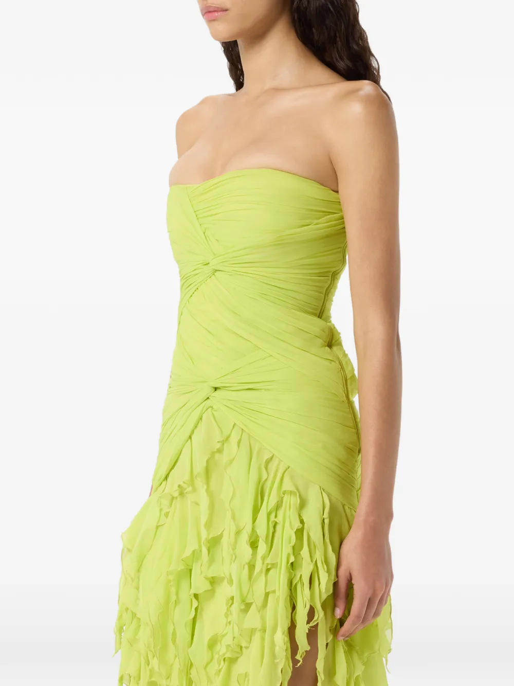Blumarine Maxi-jurk met ruches Groen