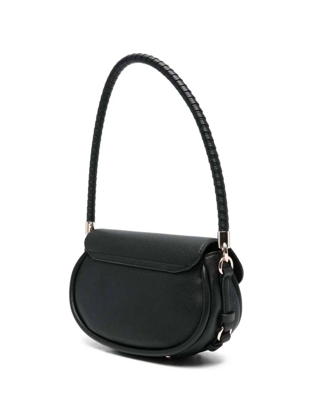 GUESS USA Danya leren shopper met triangel-logo Zwart