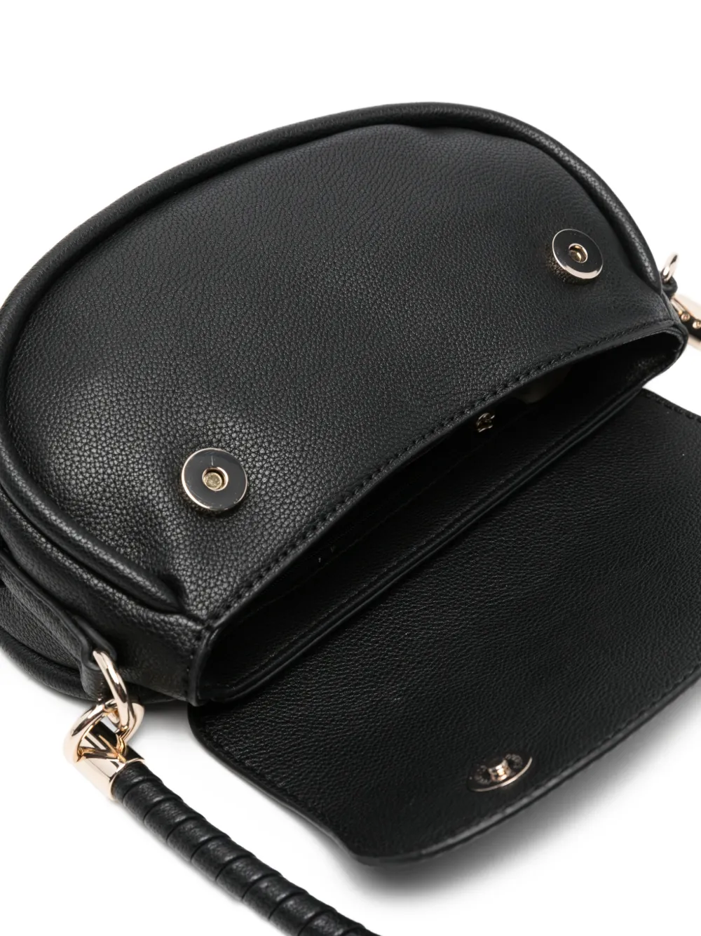GUESS USA Danya leren shopper met triangel-logo Zwart