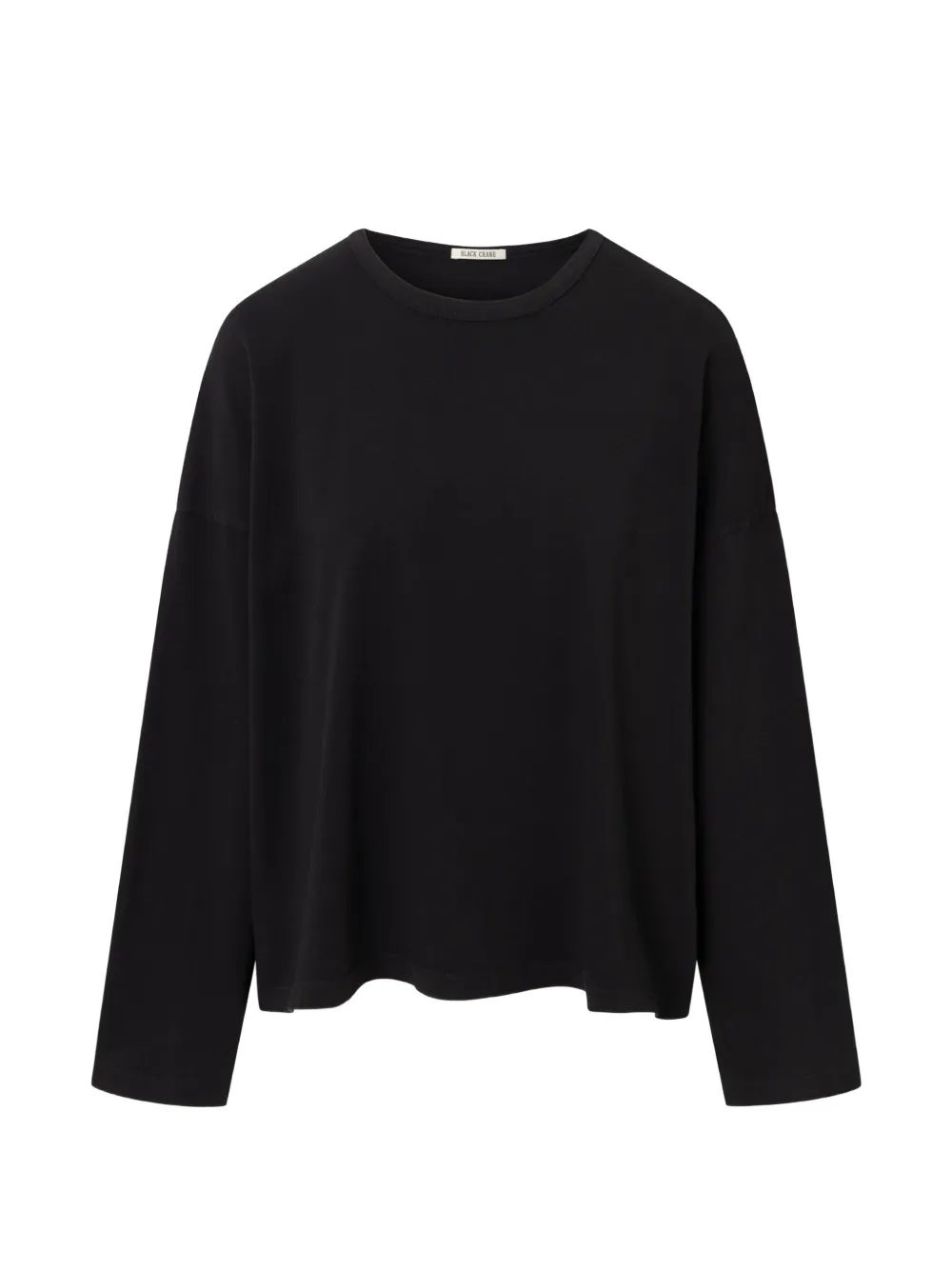 Black Crane long-sleeve T-shirt - Nero