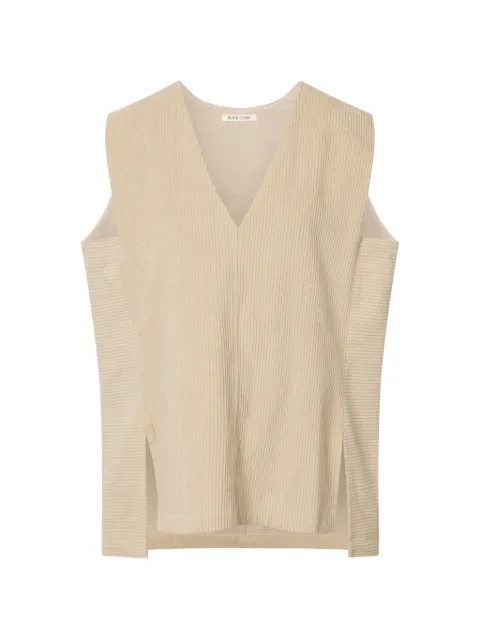 Black Crane V-neck corduroy top