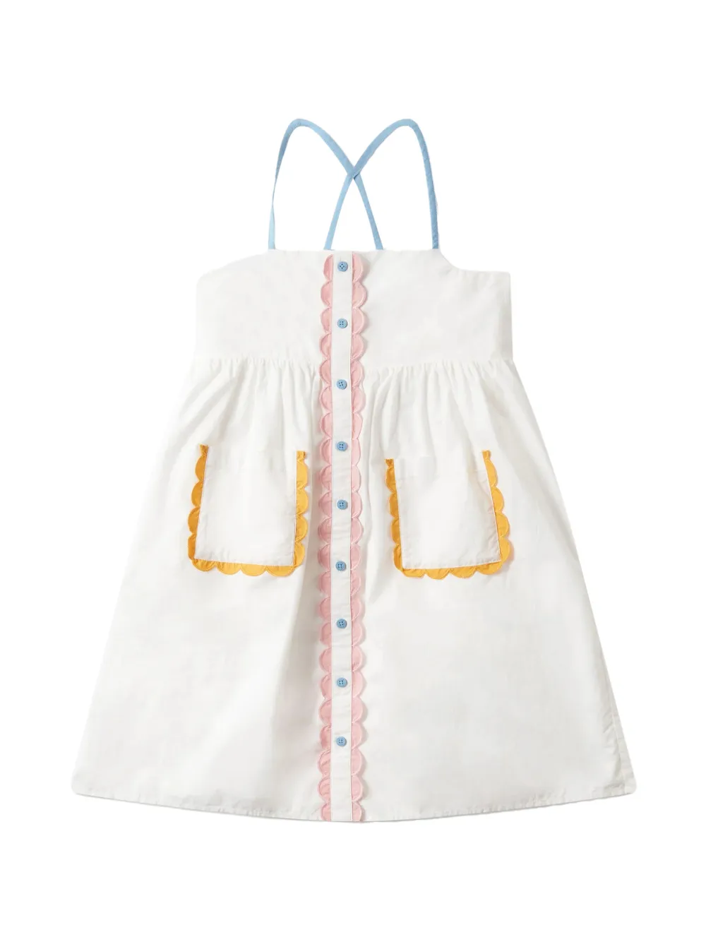 Stella McCartney Kids contrasting-trim dress - Bianco