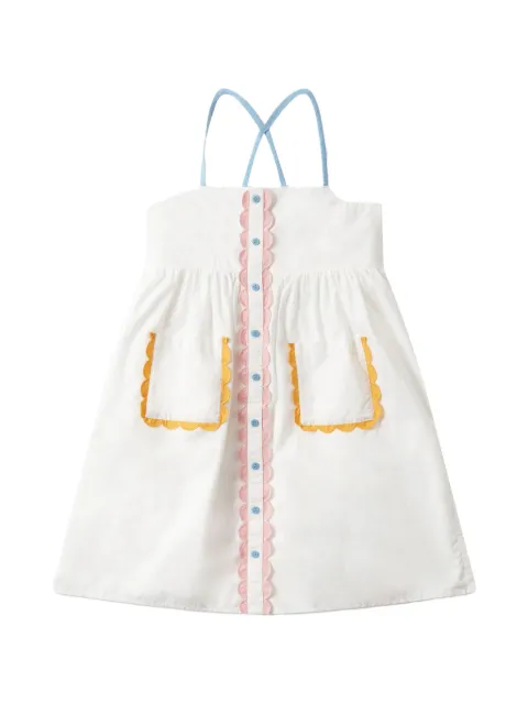 Stella McCartney Kids 对比边饰连衣裙
