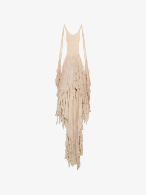 Blumarine vestido largo con volantes