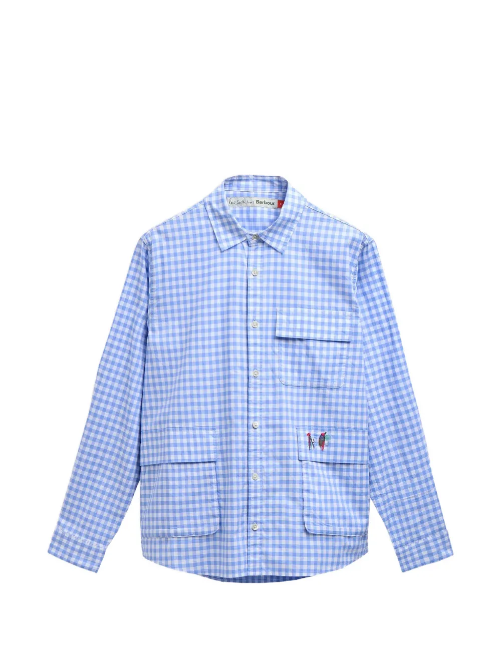 Barbour x Paul Smith gingham embroidered-detail shirt - Blau