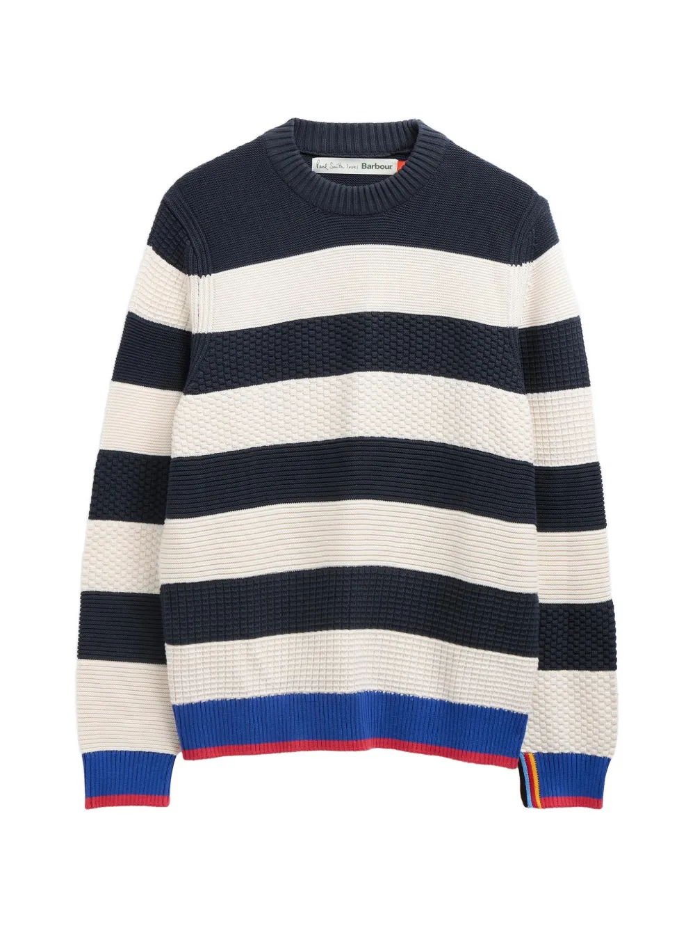 Barbour x Paul Smith striped textured sweater - Blu