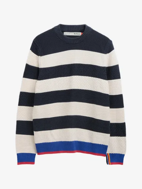 Barbour x Paul Smith striped textured sweater