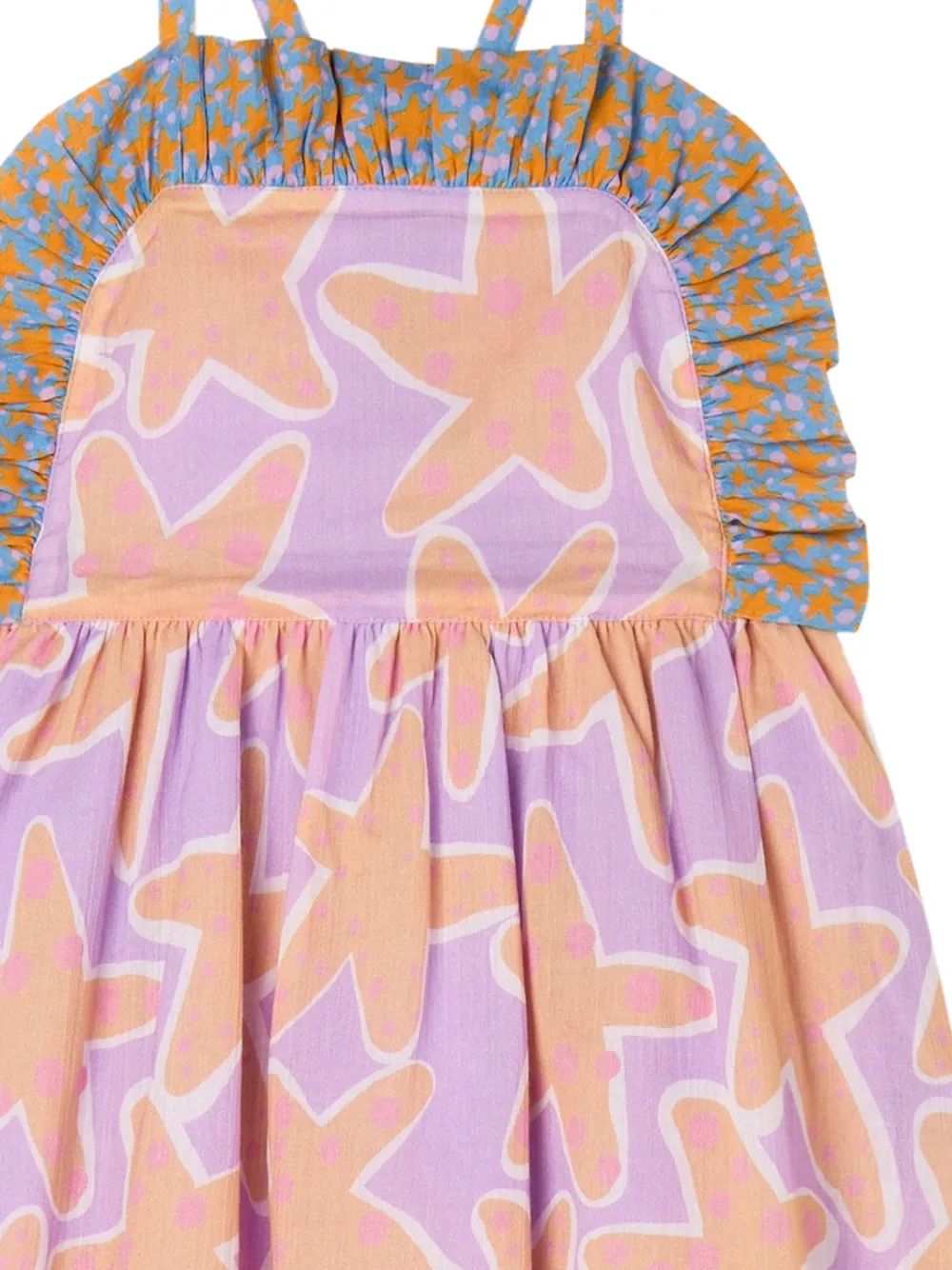 Stella McCartney Kids Jurk met zeesterprint Paars