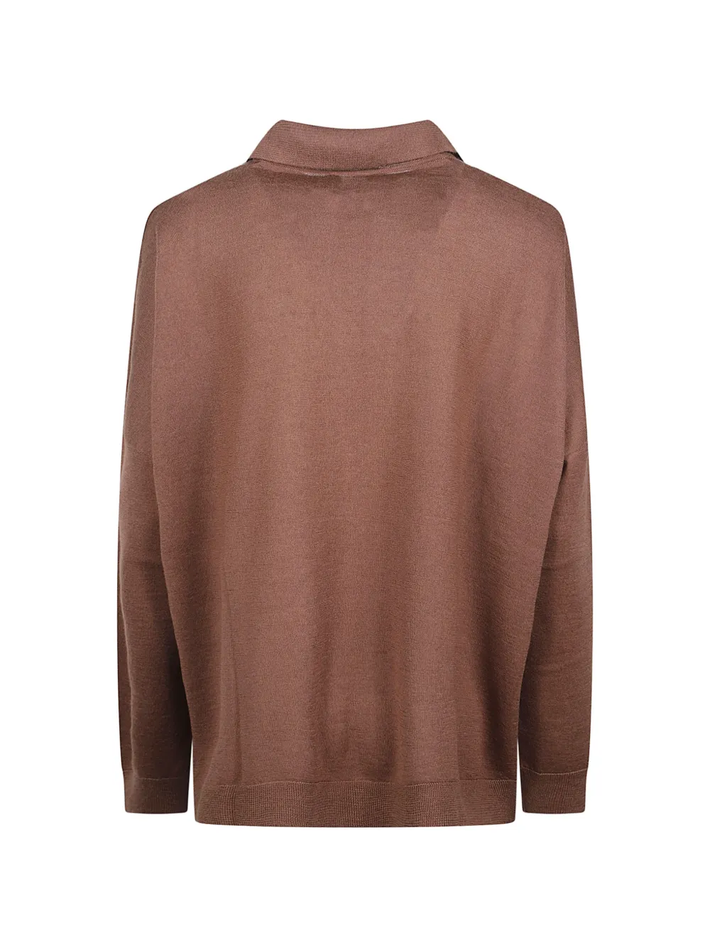  Beyou Buttoned Collar Cardigan - Brown 