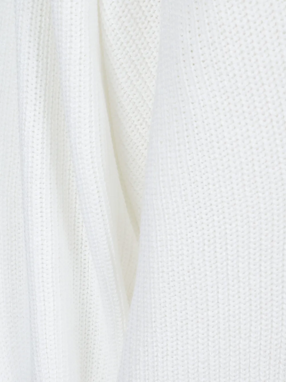  Beyou Collared V-neck Knitwear - White 