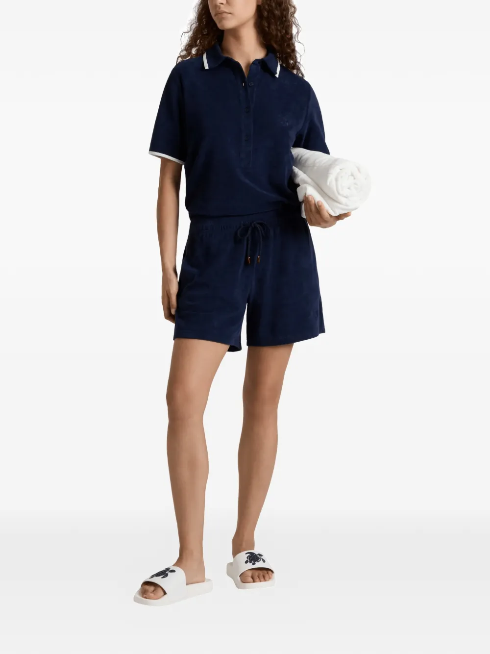  Vilebrequin Terry Embroidered Shorts - Blue 