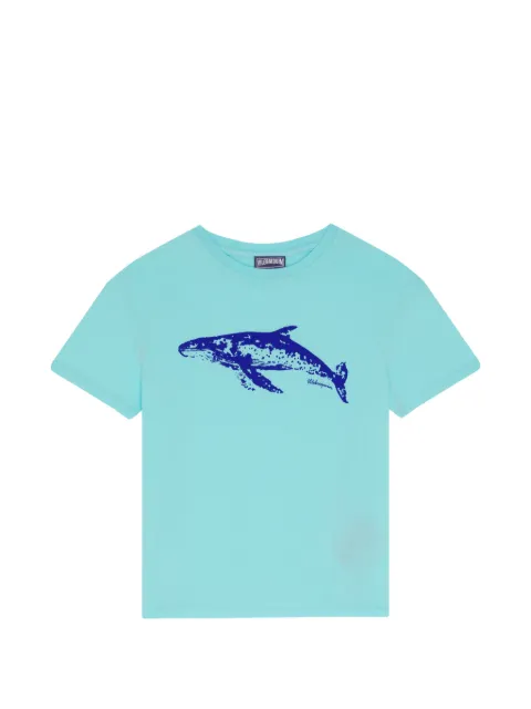 Vilebrequin Kids playera con ballena estampada