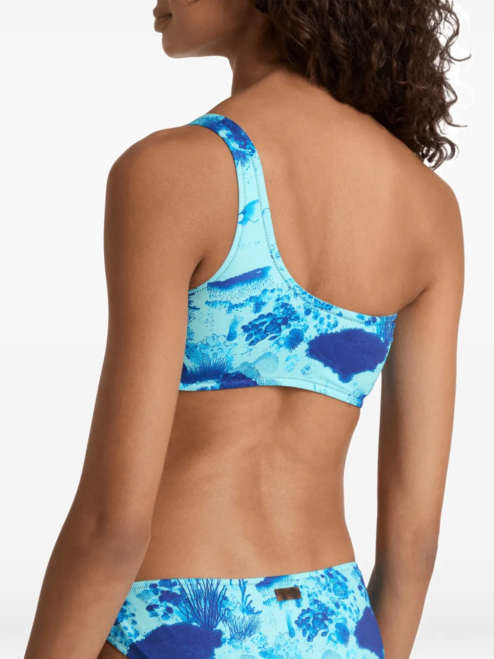 Vilebrequin Asymmetrische bikinitop met ringdetail Blauw
