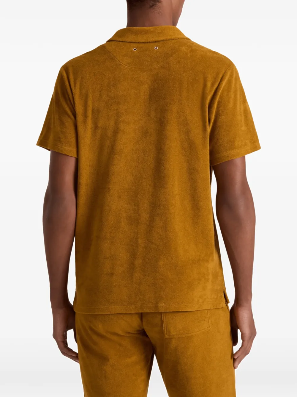 Vilebrequin Badstof bowlingshirt met korte mouwen Geel