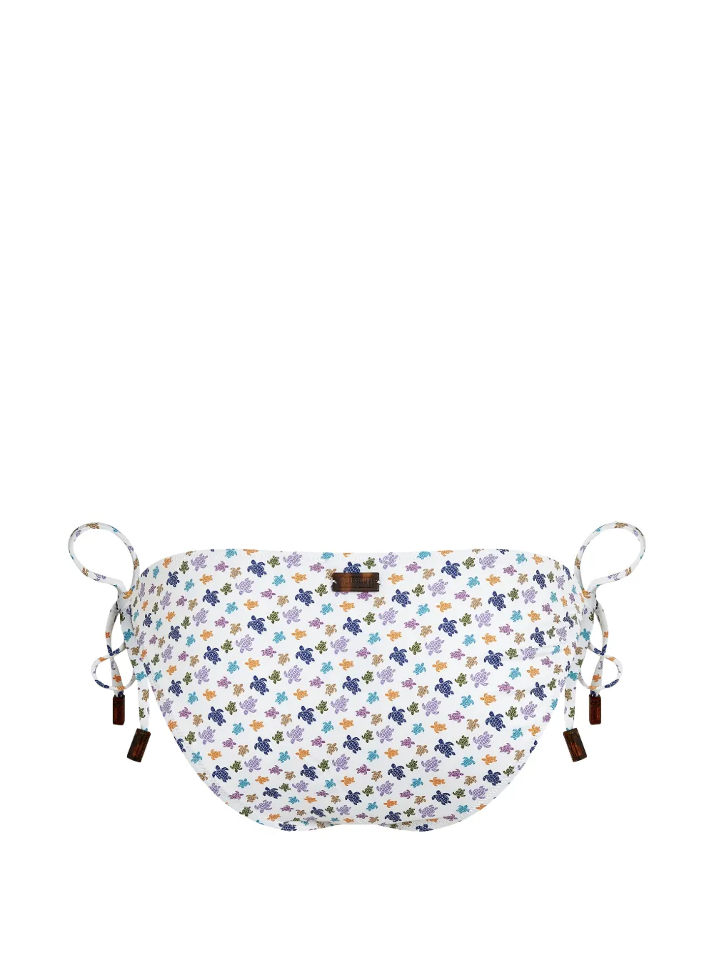 Vilebrequin Bikinislip met schildpadprint en striksluiting Wit