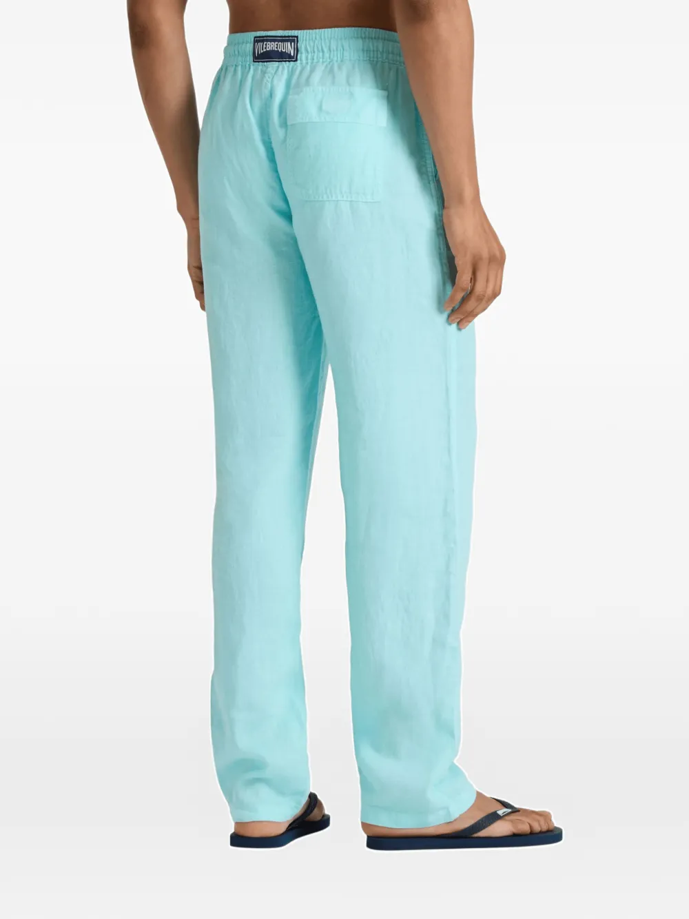 Drawstring-Waist Linen Trousers