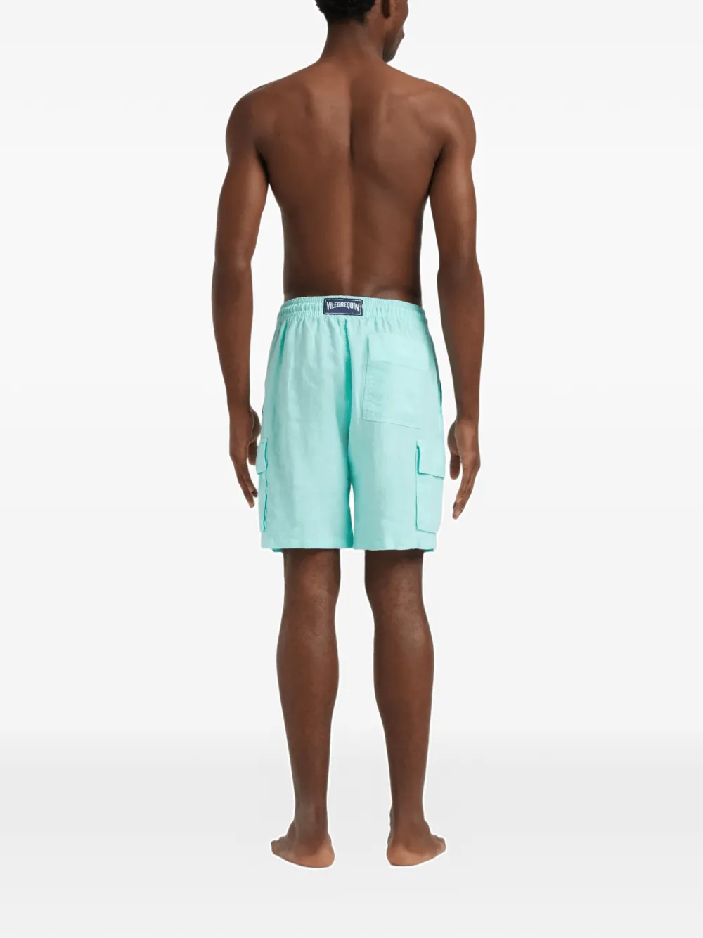 Cargo-Pocket Linen Bermuda Shorts
