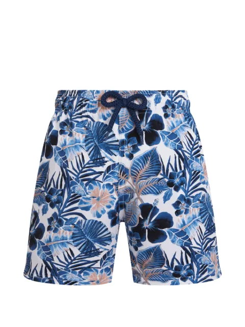 Vilebrequin Kids Elastische zwembroek met bloemen