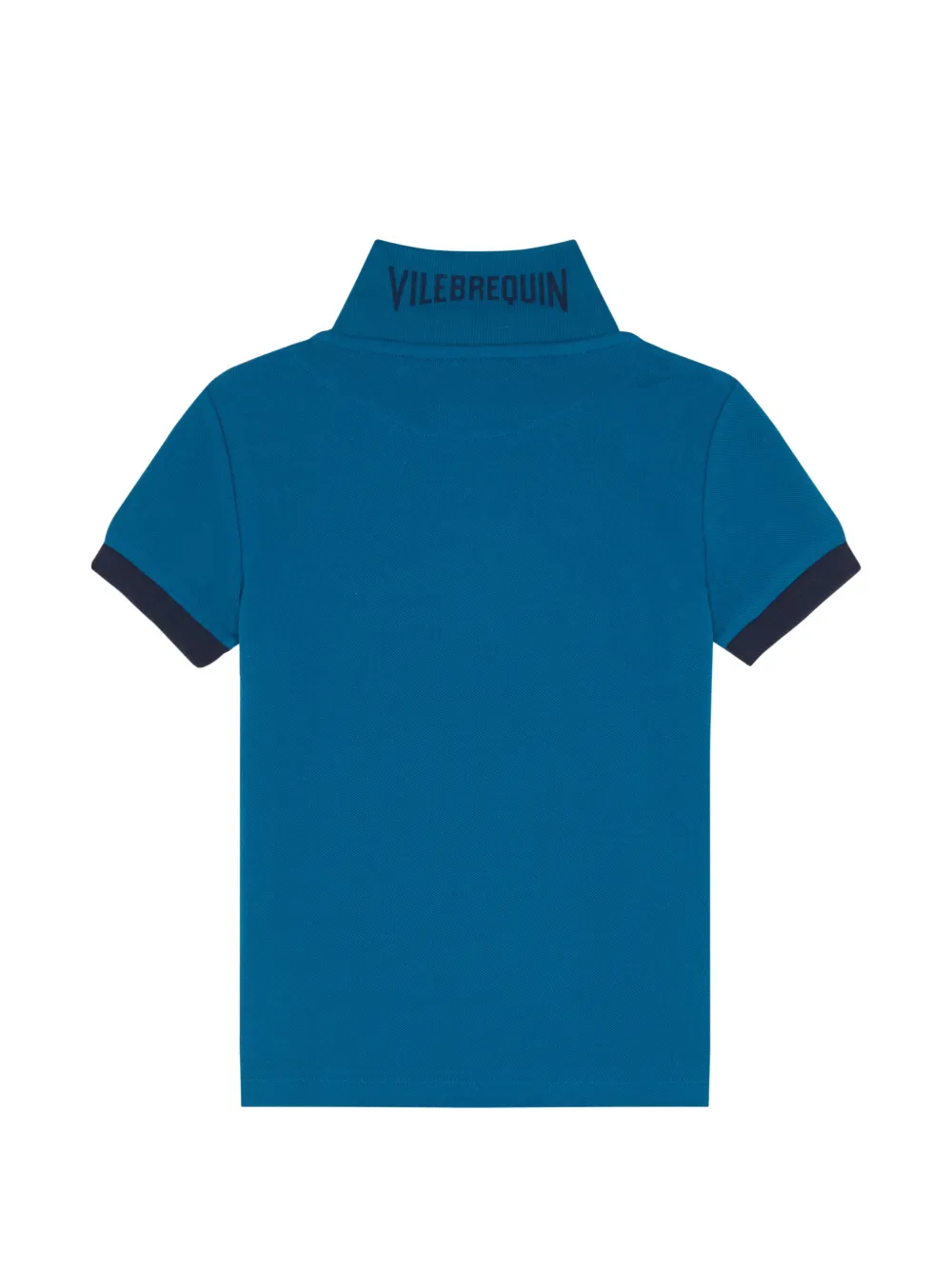 Vilebrequin Kids Piqué T-shirt met geborduurde schildpad Blauw