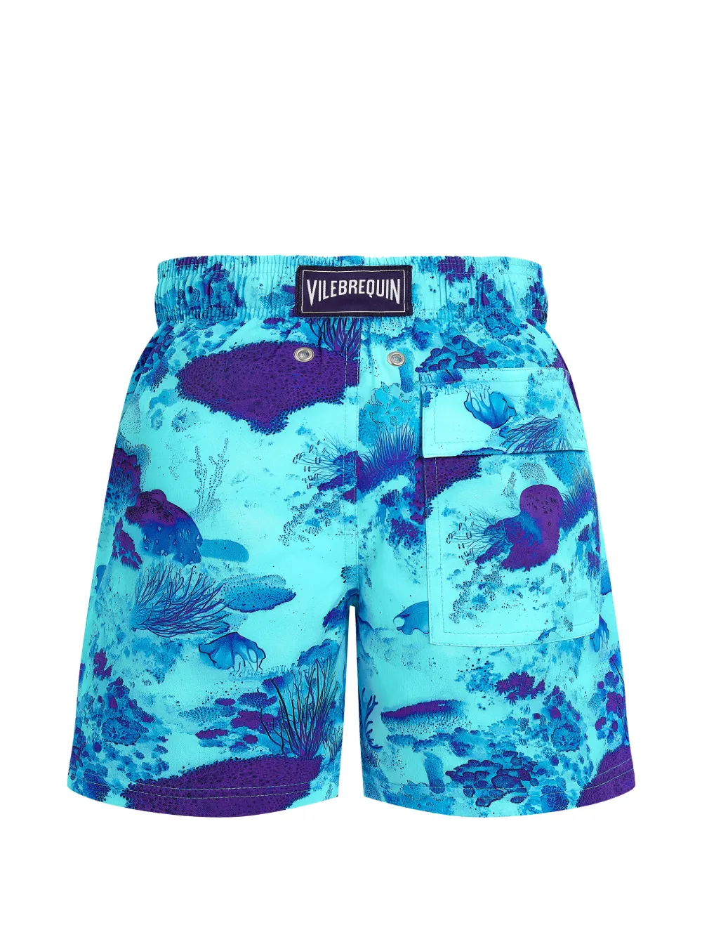 Vilebrequin Kids Jirise zwembroek met oceaanprint Blauw