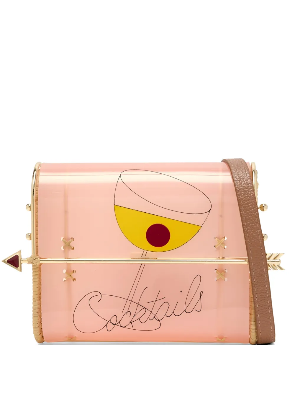 Waiwai Rio Seringueira cocktail-graphic clutch bag - Rosa