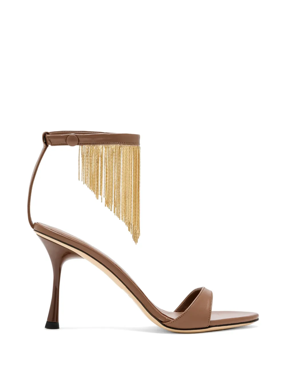 Studio Amelia Figaro fringed-strap sandals Beige