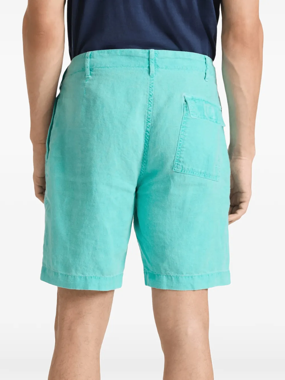 Vilebrequin Bermuda shorts met klepzak en platte taille Groen