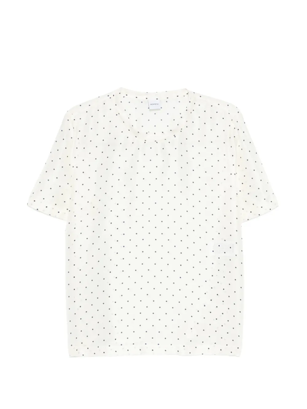 ASPESI polka dot top - Bianco