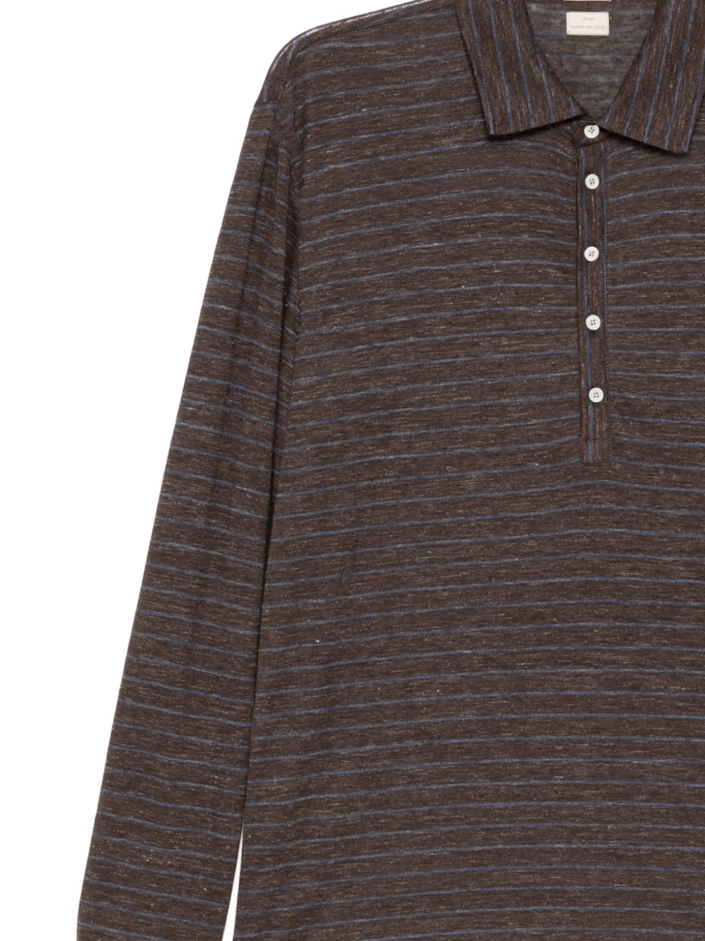 Massimo Alba Striped Polo Shirt - Brown 