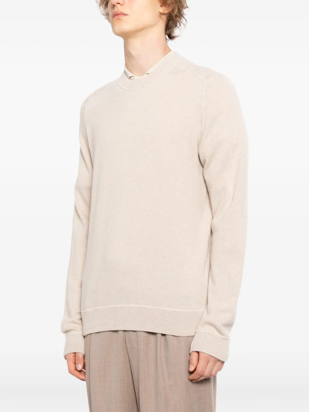 Massimo Alba Kane Pure Cashmere Crew Neck Jumper - Neutrals 