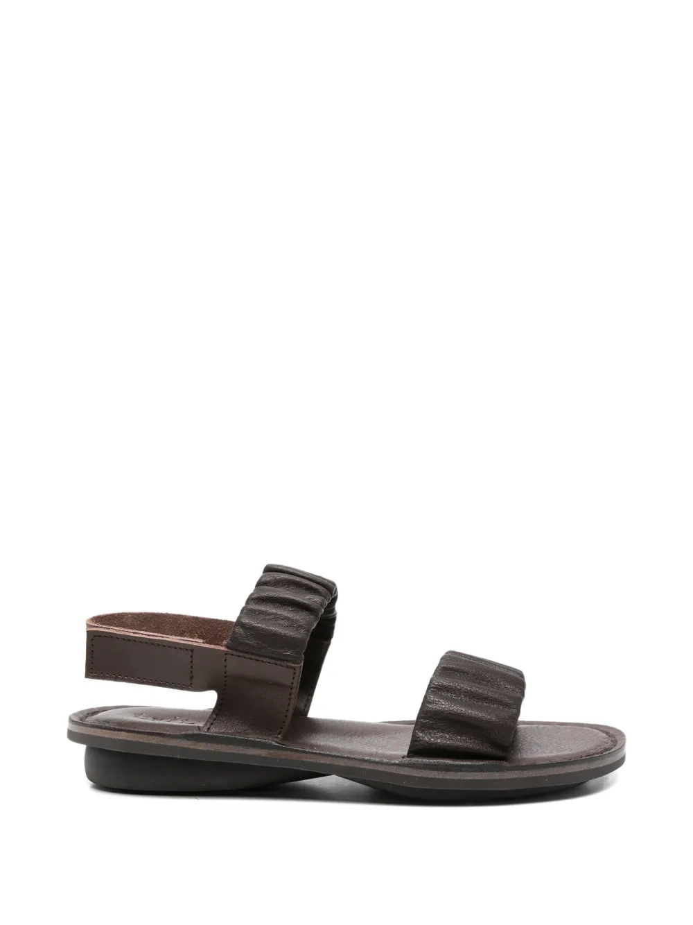 Trippen Pacific ruffled leather sandals Bruin