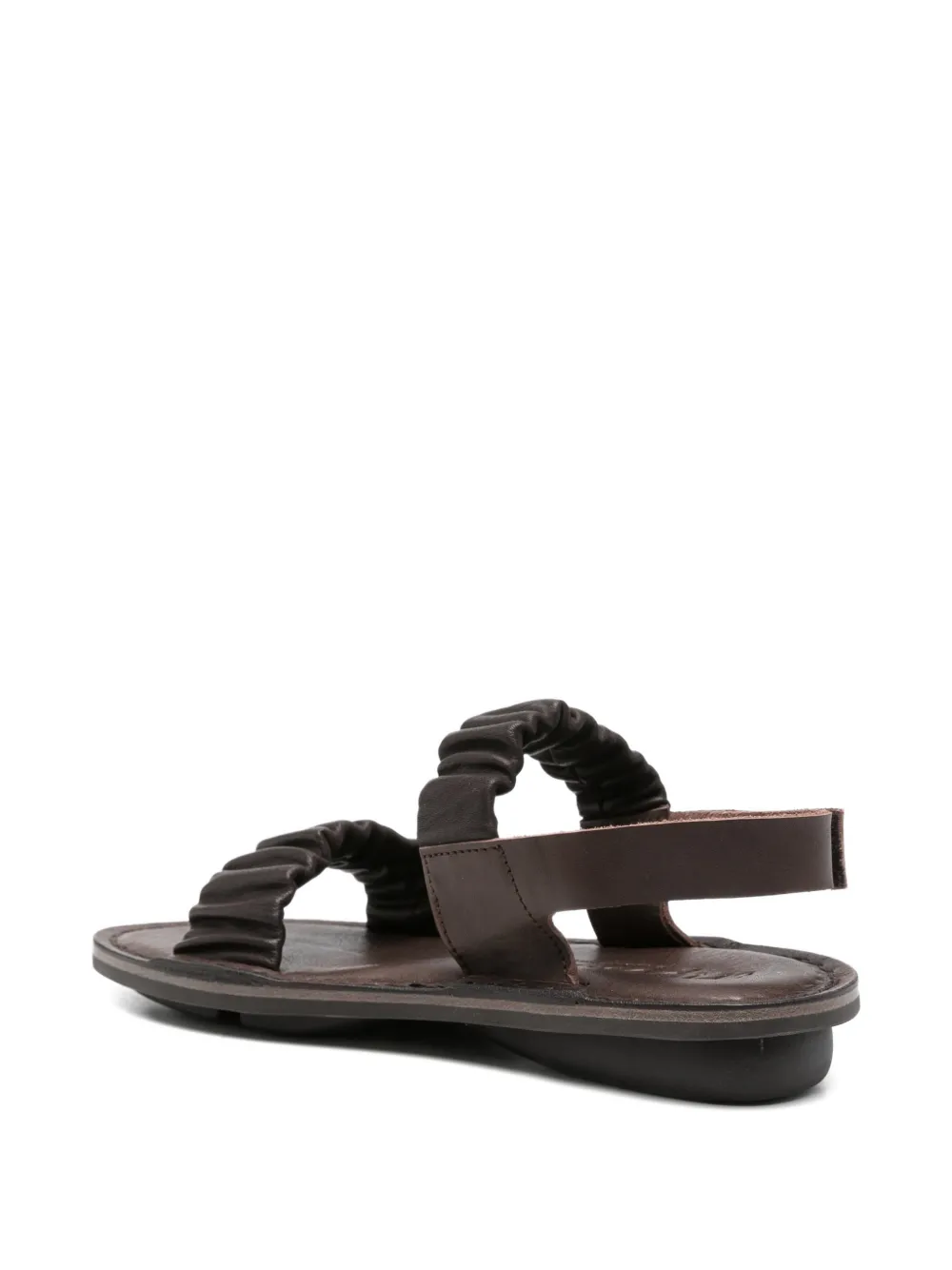Trippen Pacific ruffled leather sandals Bruin