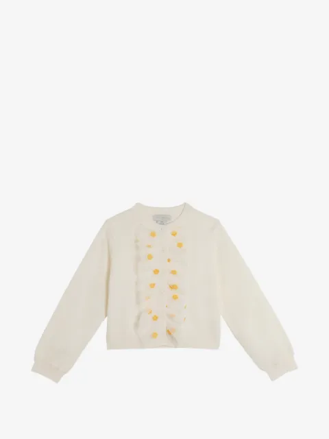 Stella McCartney Kids ruffled floral cardigan