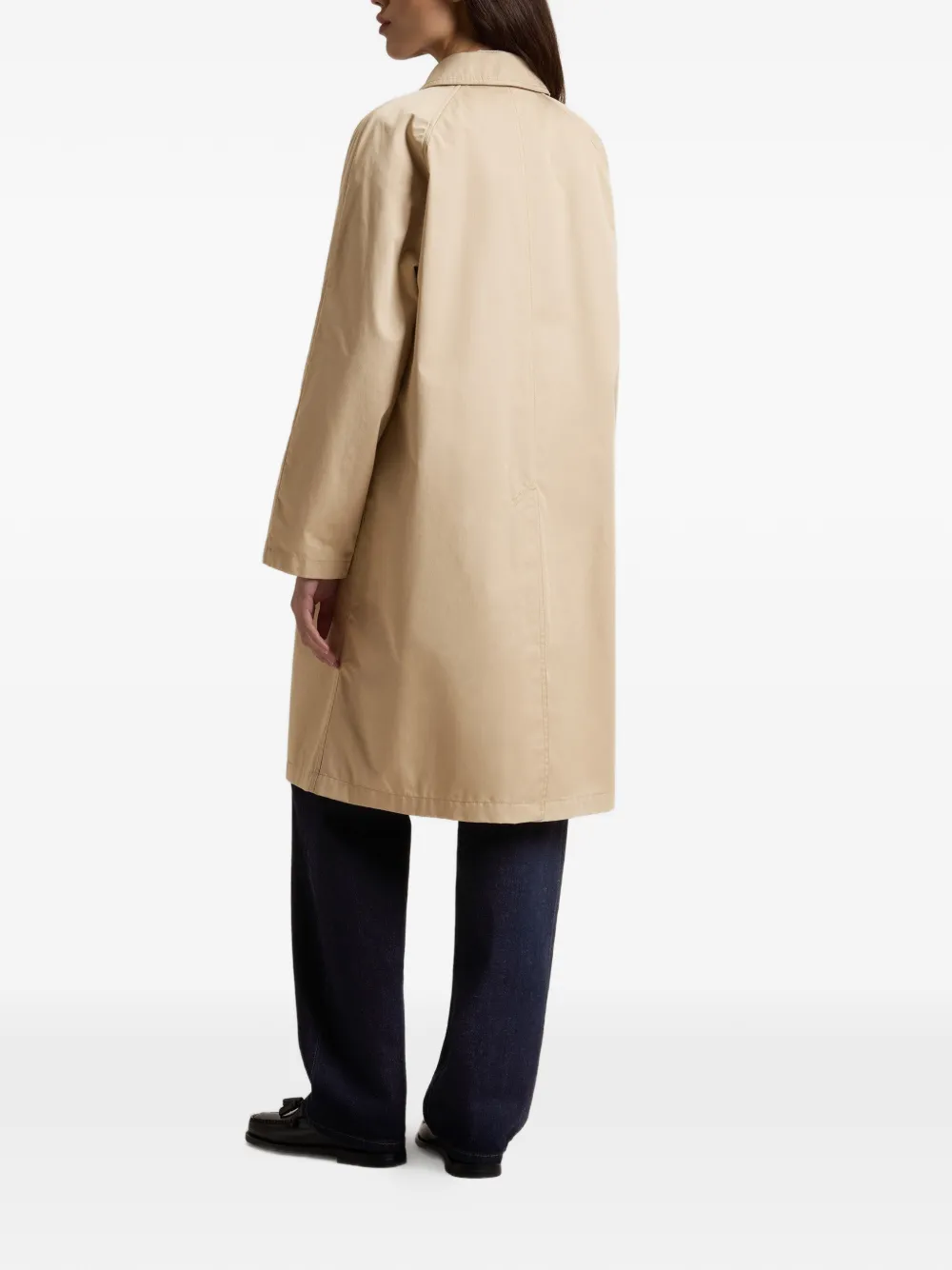 Woolrich Trenchcoat met blousekraag en raglan mouwen Beige