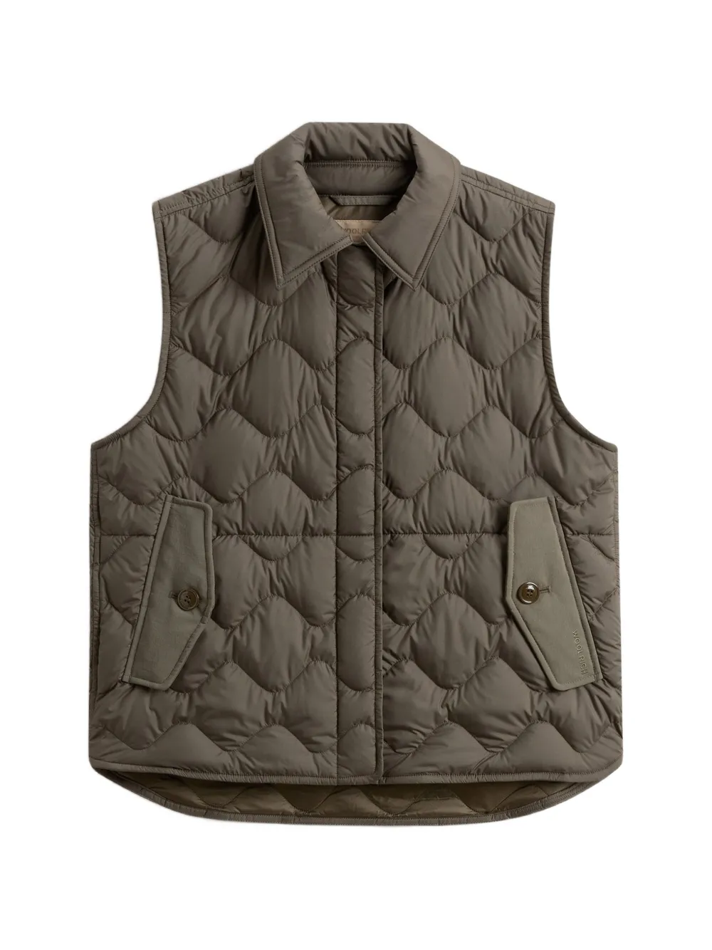 Woolrich Heritage quilted buttoned gilet - Green