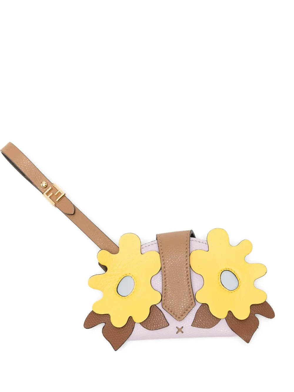 FENDI floral-appliqué wallet - Viola