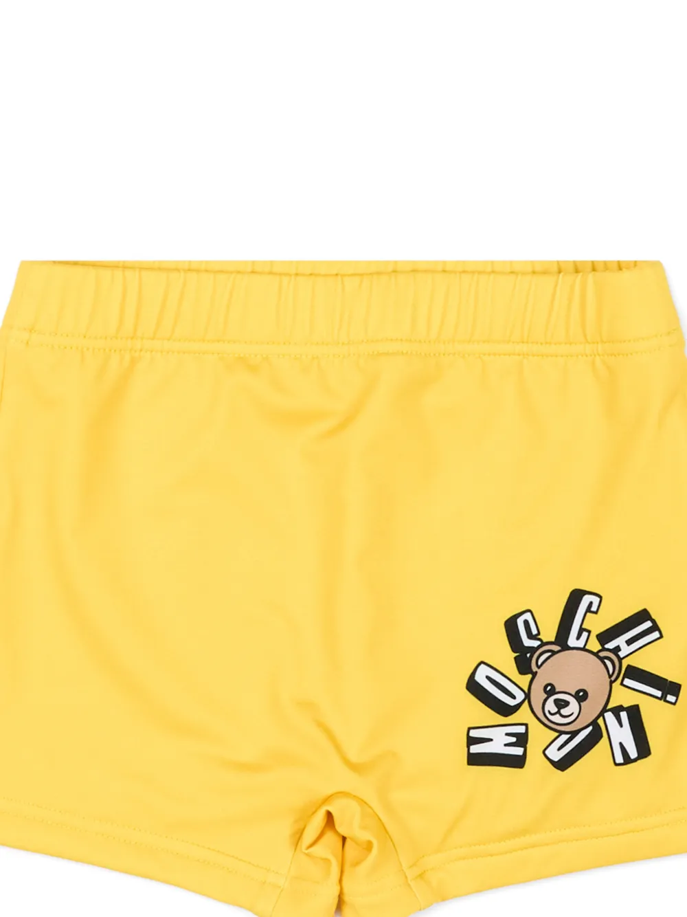  Moschino Kids Teddy-print Swim Shorts - Yellow 