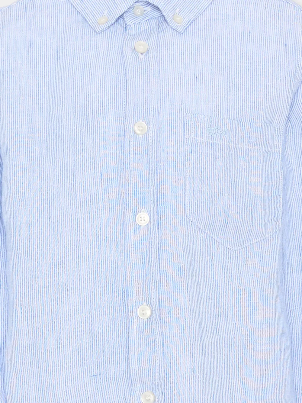  Paul & Shark Junior Pocket Striped Shirt - Blue 