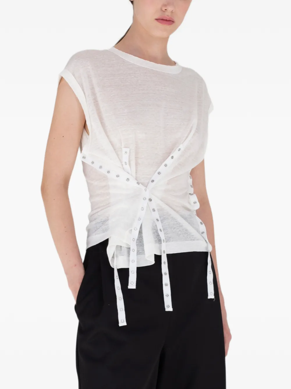  Rxquette Snap-button Top - Neutrals 