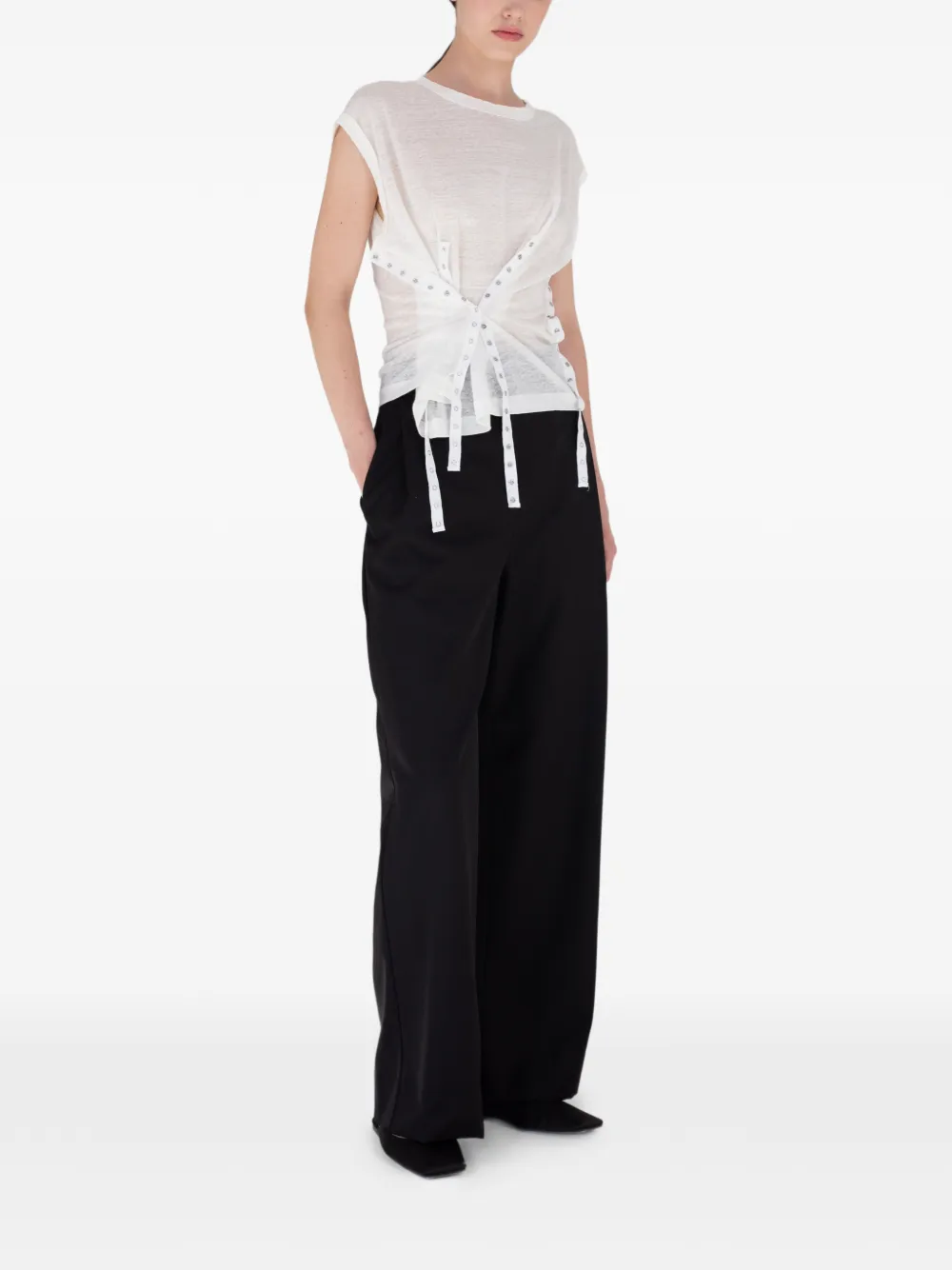  Rxquette Snap-button Top - Neutrals 