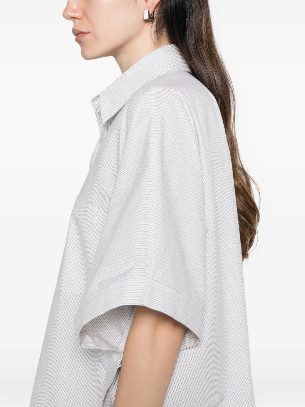 MM6 Maison Margiela Gestreepte blousejurk Wit