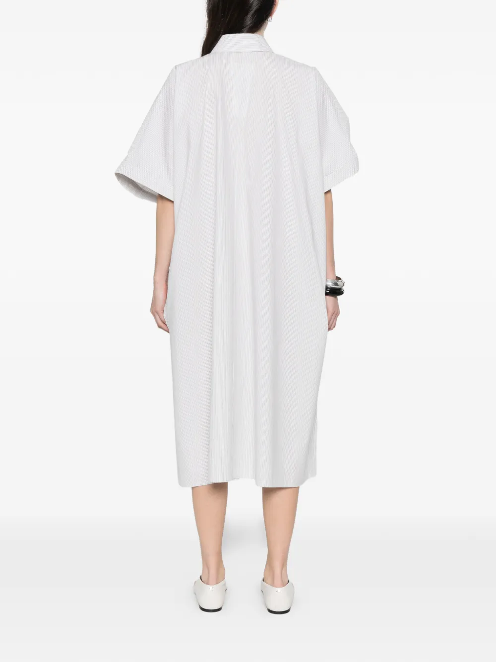 MM6 Maison Margiela Gestreepte blousejurk Wit