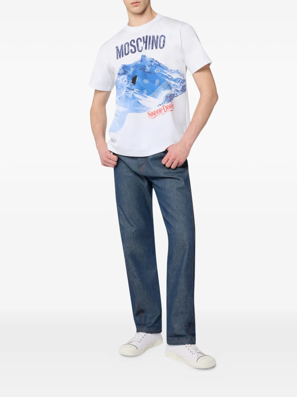 Moschino x Snoop Dogg T-shirt met grafische print Wit