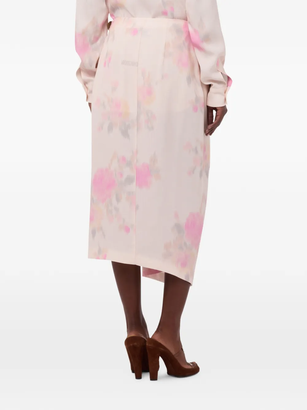 Moschino Wikkelrok met print Beige