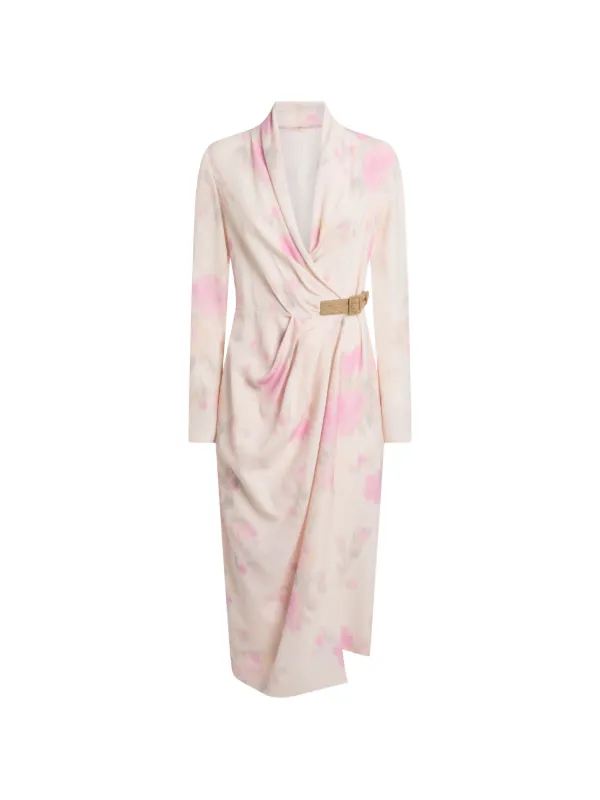 Moschino Printed Midi Dress in Pink