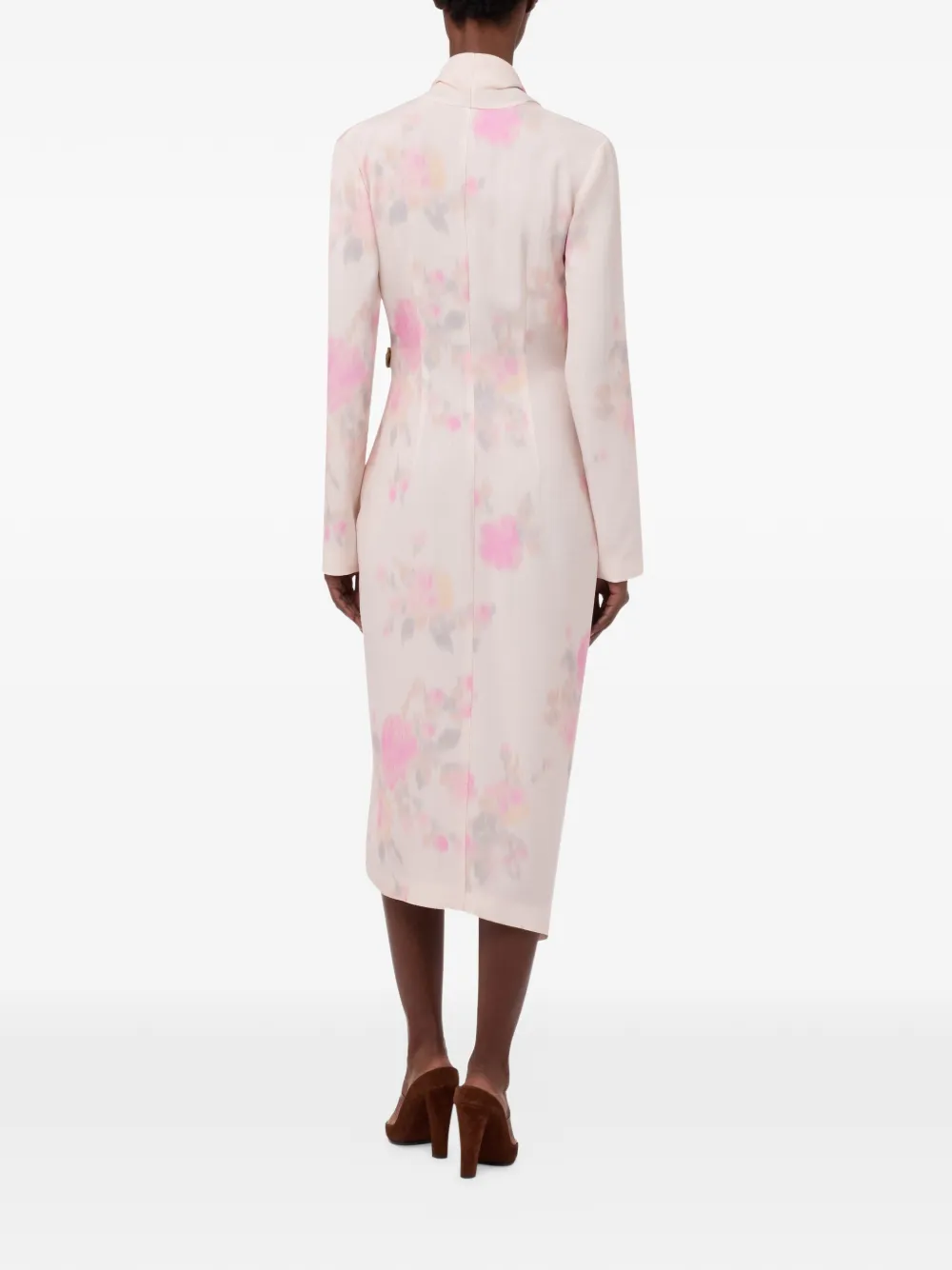 Moschino Midi-jurk met print Roze